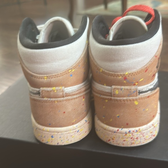 JORDAN 1 MID SE 'BRUSHSTROKE PAINT SPLATTER - Men's 8 - Picture 11 of 13